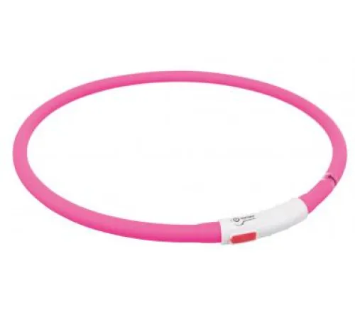 Trixie Ошейник светящийся USB Flash XS-XL розовый