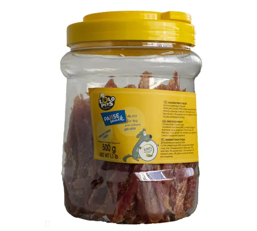 Lolo Pets Вяленая утиная грудка, 500 г (банка)