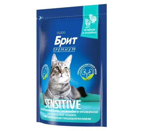 Брит Премиум Cat Sensitive (Ягненок, индейка), 400 г