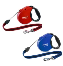 Поводок-рулетка Triol by Flexi Standart Soft трос 5 м (M) синий