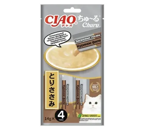 INABA CIAO CHURU Здоровье почек Куриное филе, 14 г х 4 шт