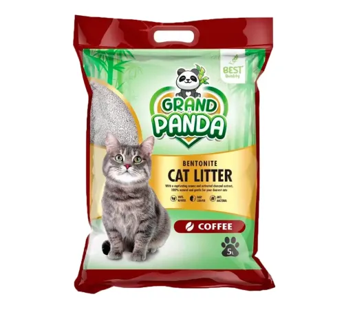 Grand Panda Бентонитовый наполнитель Кофе, 5 л