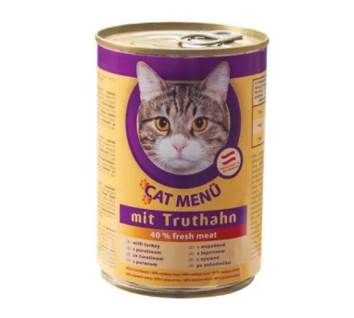 CAT Menu Консервир. корм для кошек (Индейка), 415 г