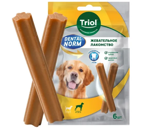 Triol DENTAL NORM Палочки жевательные для крупных пород, 240 г (6 шт/уп)