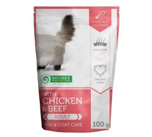 Nature's Protection Консервы Skin & Coat Care (Курица и говядина), 100 г
