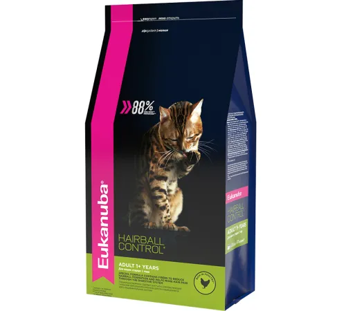 Eukanuba Adult Hairball Control (Курица), 0,4 кг