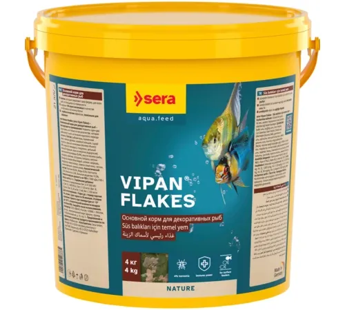 Sera Vipan Flakes Корм для всех рыб, 20 л (4 кг)