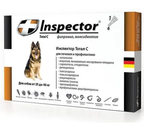 Экопром Inspector Total C для собак от 25 до 40 кг 4 мл