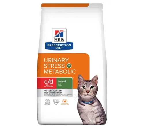 Hill's Prescription Diet c/d Urinary Stress + Metabolic для кошек (курица), 3 кг