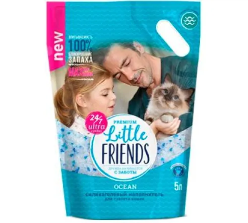 Little Friends Ocean Cиликагелевый наполнитель, 5 л