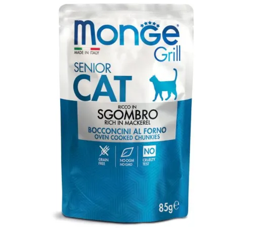 Monge Grill Pouch Senior Cat (Скумбрия), 85 г