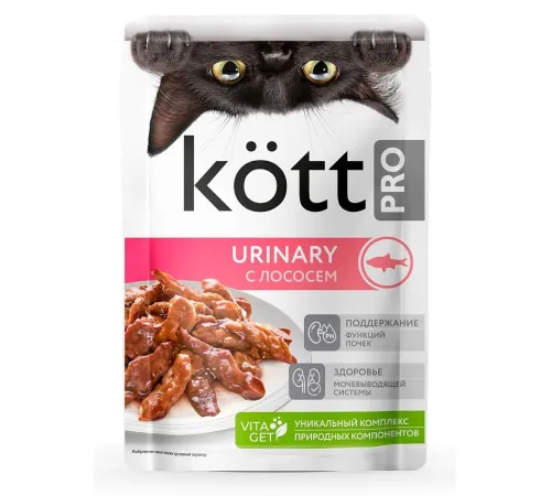 Kott.Pro для здоровья почек кошек с лососем, 75 г