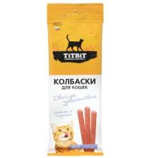 ТИТБИТ Колбаски для кошек Двойное удовольствие с ягненком и индейкой, 45 г