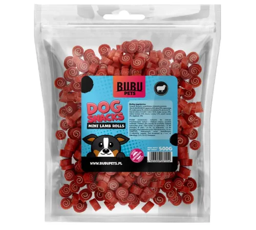 Bubu Pets Мини-роллы с бараниной, 500 г
