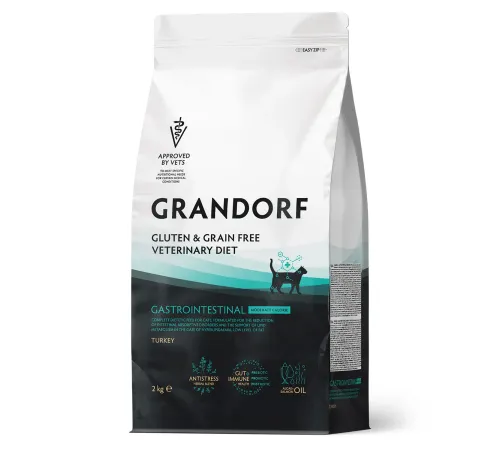 Grandorf Vet Cat Gastrointestinal Moderate Calorie (Индейка), 2 кг