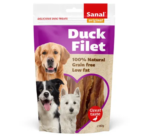 Sanal Лакомство для собак Утиное филе, 80 г
