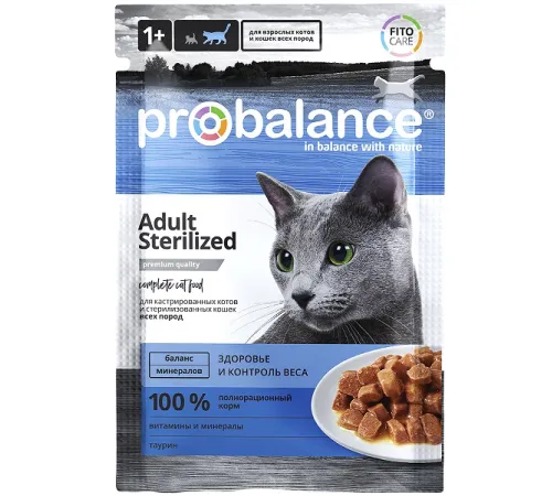 ProBalance Консервированный корм Sterilized Cat, 85 г
