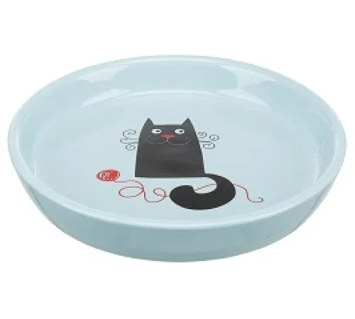 JollyPaw Миска для кошек с рисунком, 0,35 л/15 см, голубой