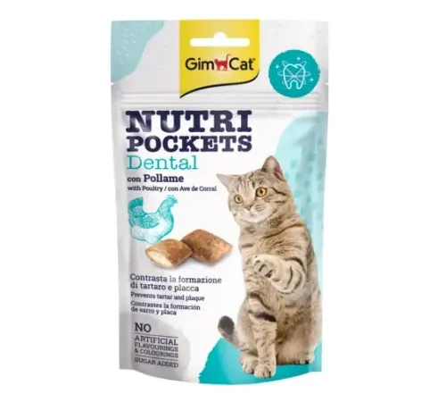 GimCat Nutri Pockets Dental с птицей, 60 г