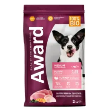 Award Puppy Medium (Индейка, курица), 2 кг