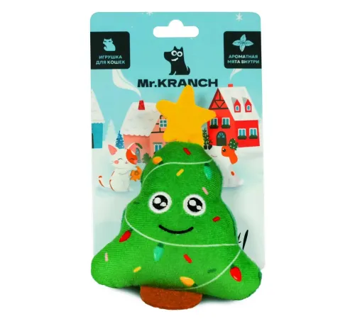 Mr.Kranch Ёлочка плюшевая с кошачьей мятой, 13 см