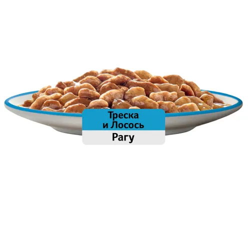 Whiskas рагу с треской и лососем, 75 г х 28 шт (уп)