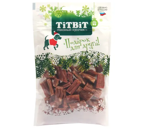 ТИТБИТ Колбаски телячьи для собак (Новогодняя коллекция), 80 г