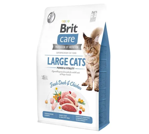 Brit Care Cat GF Large cats Power & Vitality (Утка, курица) 7 кг