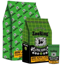 ZooRing Adult Mini Dog (Индейка, рис), 700 г