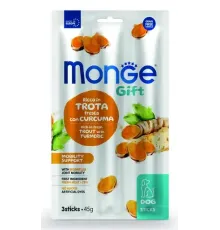 Monge Gift Mobility Support Dog Мягкие палочки со свежей форелью, босвеллией и куркумой, 45 г
