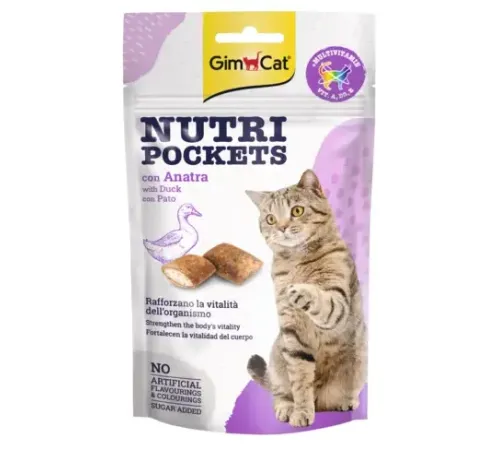 GimCat Nutri Pockets с уткой, 60 г