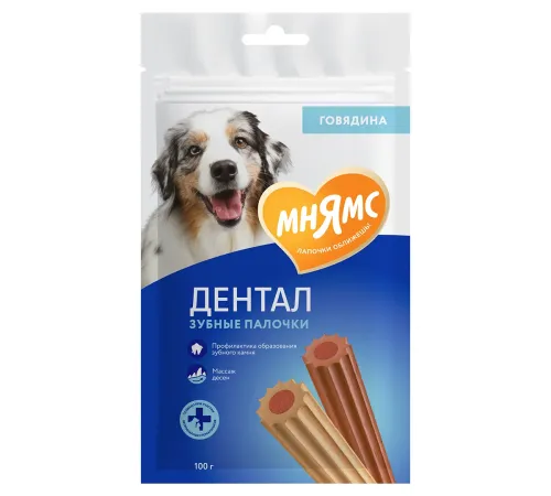 Мнямс DENTAL Зубные палочки с говядиной, 100 г