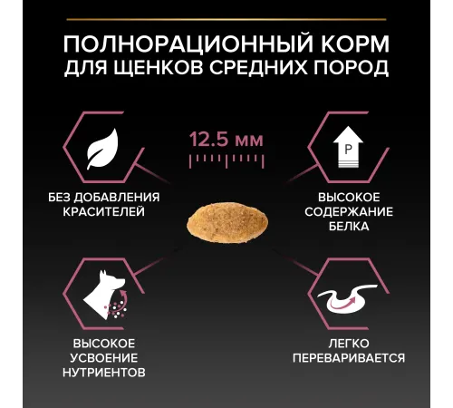 Pro Plan Puppy Medium Sensitive Skin (Лосось), 3 кг