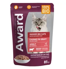 Award Indoor big cats (Говядина в соусе), 85 г