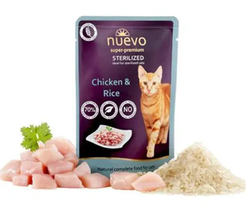 Nuevo Sterilized Chicken & Rice cat 85 гр