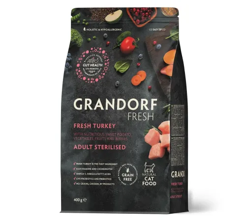 Grandorf Fresh Adult Sterilised (Индейка и батат), 400 г