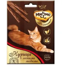 Мнямс Деликатес лакомые палочки (Курица с лесными ягодами), 4 г х 3 шт (упаковка)