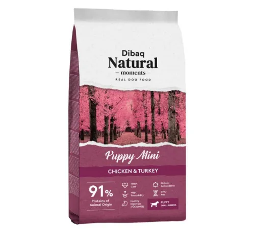 Dibaq Natural Moments Puppy Mini (Курица, индейка), 3 кг