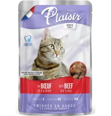 Plaisir Кусочки в соусе для кошек (Говядина и индейка), 100 г
