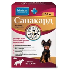Pchelodar Санакард капли на холку для собак и щенков мелких пород, 1 пипетка срок до 06.2026 г