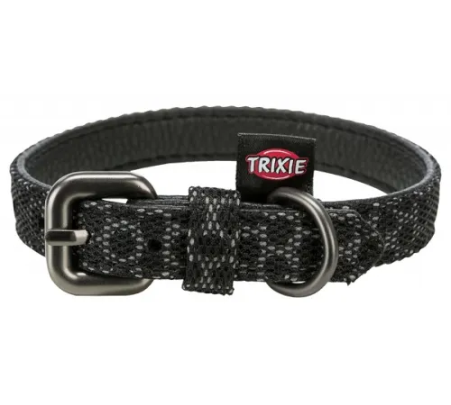 Trixie Ошейник Night Reflect, искусственная кожа, черный (XS–S) 22-30 см/15мм