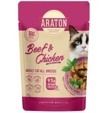 Araton для кошек (Говядина и курица в соусе), 85 г