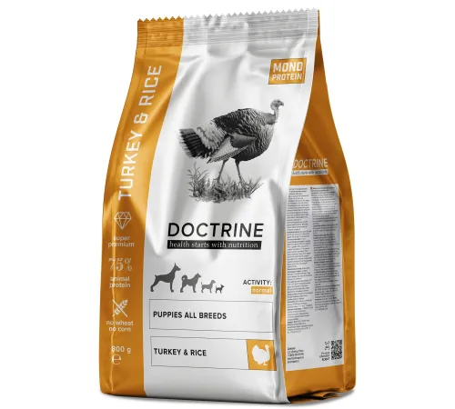 Doctrine Puppy All Breeds (Индейка, рис), 800 г