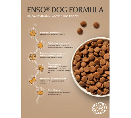 ENSO Dog Formula Perfect start Puppy Medium & Large Breed (Утка), 800 г