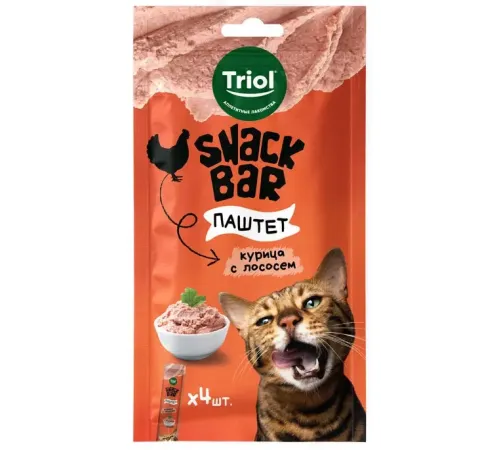 Triol Snack Bar Паштет из курицы с лососем, 40 г