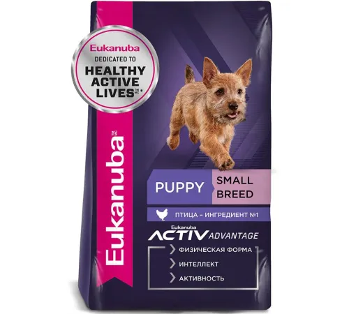 Eukanuba Puppy Small Breed (Птица), 800 г + пауч в подарок