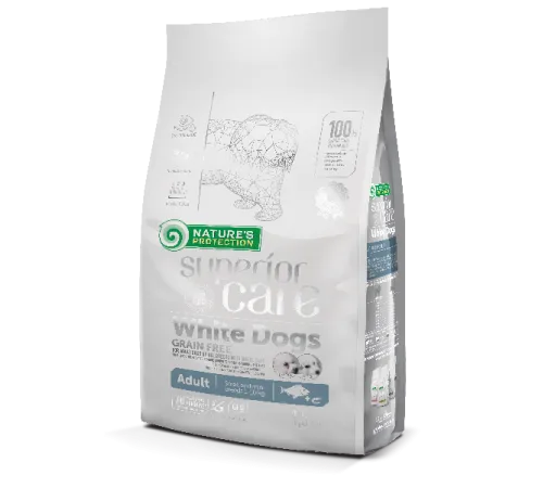 Nature's Protection SC Whitе Dogs Grain Free Small Breeds (Белая рыба), 1,5 кг