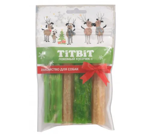 ТИТБИТ Палочки мармеладные для собак Green snack (Новогодняя коллекция) 100 г