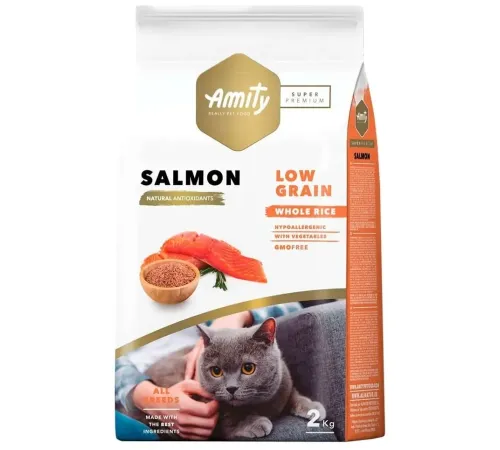 Amity Super Premium Cats (Лосось), 2 кг