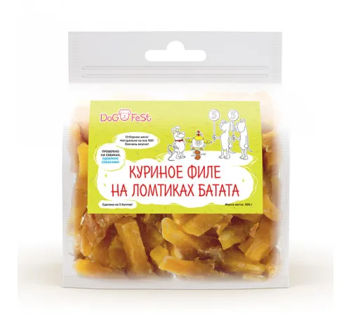 Dog Fest Куриное филе на ломтиках батата 500 г